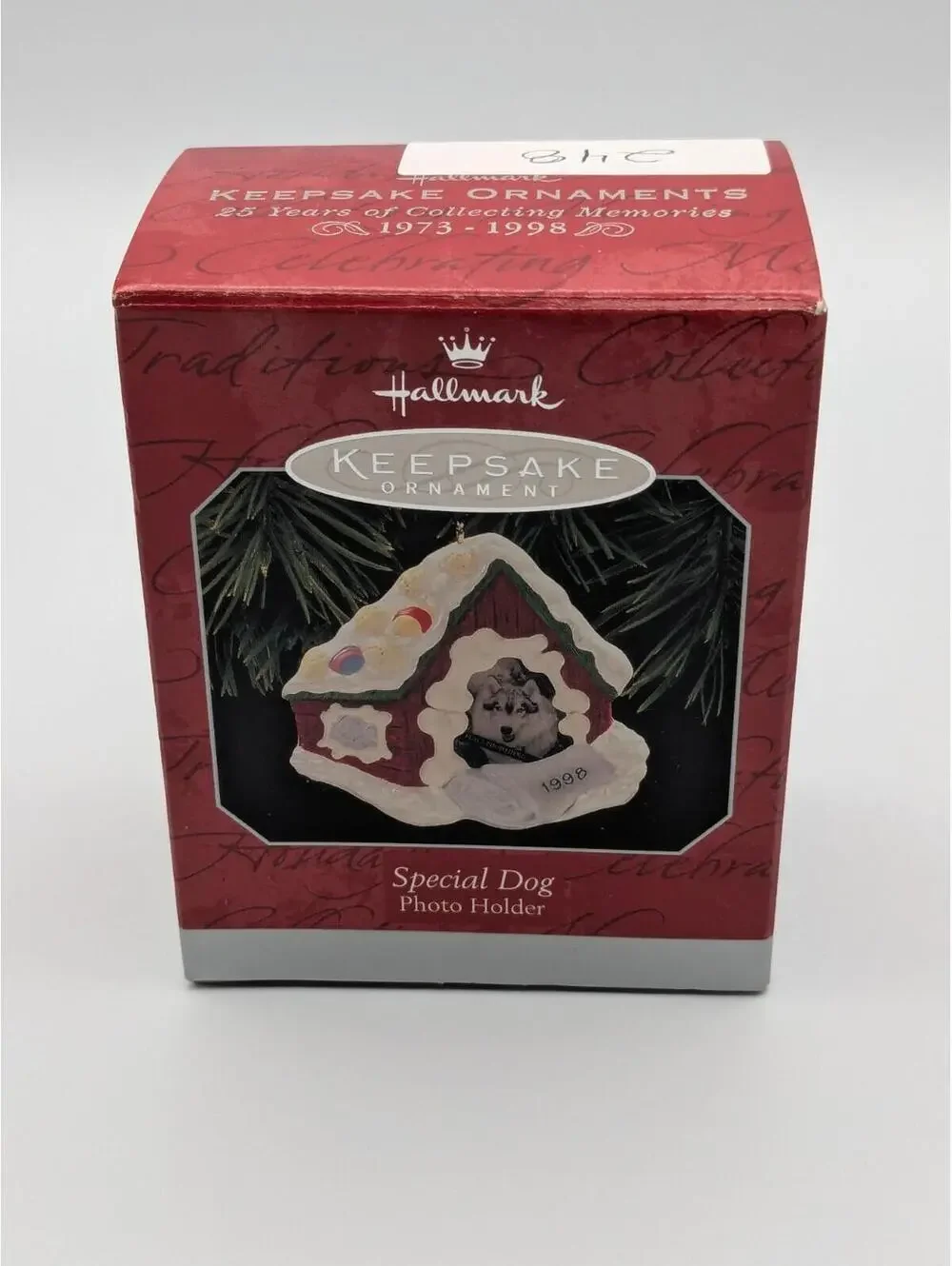 Hallmark Keepsake Special Dog Photo Holder 1998 Vintage Christmas Ornament